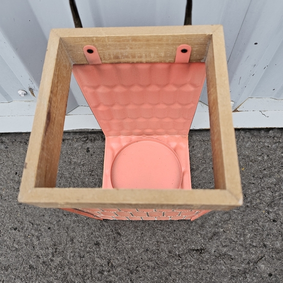 CANDLE HOLDER Rustic Metal Wood Fall Decorative - Picture 5 of 6